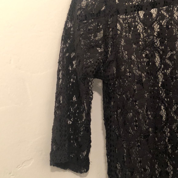 Anthropologie made in San Francisco black lace top - Picture 4 of 7